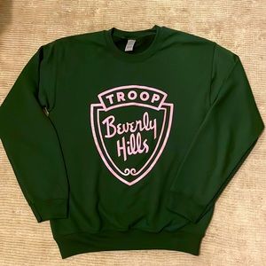 NEW Troop Beverly Hills Green Pullover Sweatshirt, Size Small